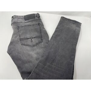 S.Oliver Gray Black Denim Jeans Men 30x32 Slim Straight Faded Wash Casual